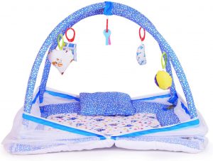 DearJoy Baby Kick and Play Gym with Mosquito Net and Baby Bedding Set
