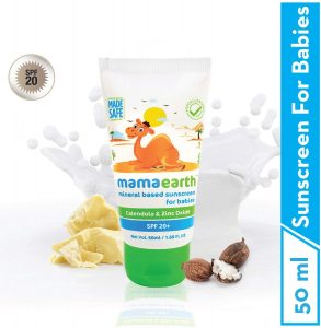 Mamaearth Mineral Based Sunscreen for Babies -Best Baby Care Products