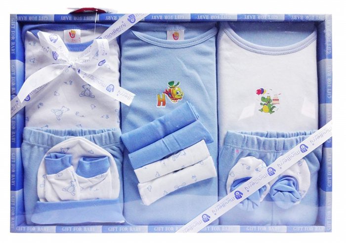 Mini Berry 13 Piece Unisex Baby's Gift Set (Blue)