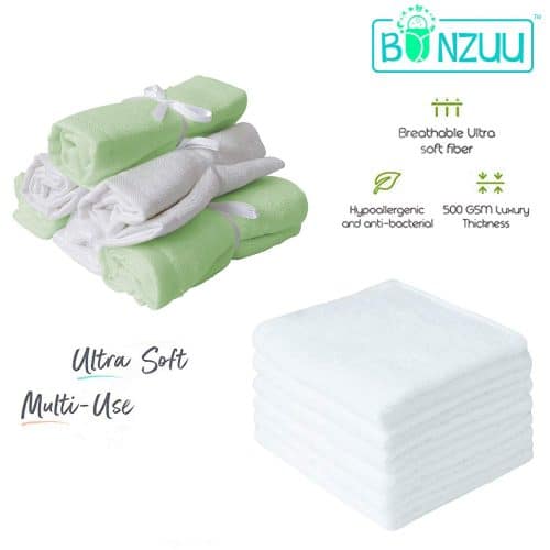 Bunzuu™ 100% Organic Bamboo Washcloths