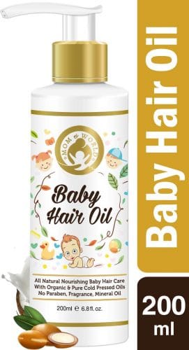 Mom & World Baby Hair Oil With Organic & ColdPressed Natural Oil