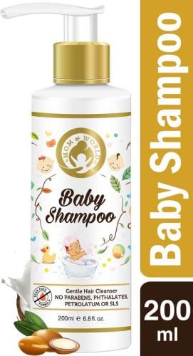 Mom & World Tear Free Baby Shampoo with Organic Moroccan Argan Oil