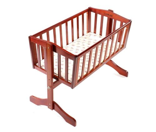 LuvLap Baby Wooden Cot C-10 with Swing & Mosquito Net