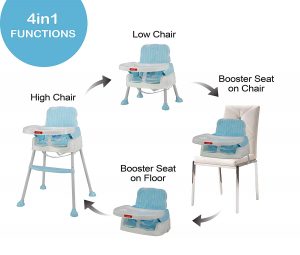 Luvlap 4 in 1 Convertible Baby High/booster Chair