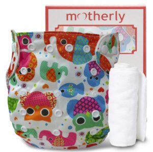 Motherly Reusable Baby Diaper with Insert Nappy Washable Cloth Diapers Nappies for Babies