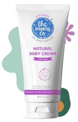 The Moms Co. Natural Baby Cream for Face with Organic Oils, Butters and Protein Deep Moisturisation for Baby Soft Skin