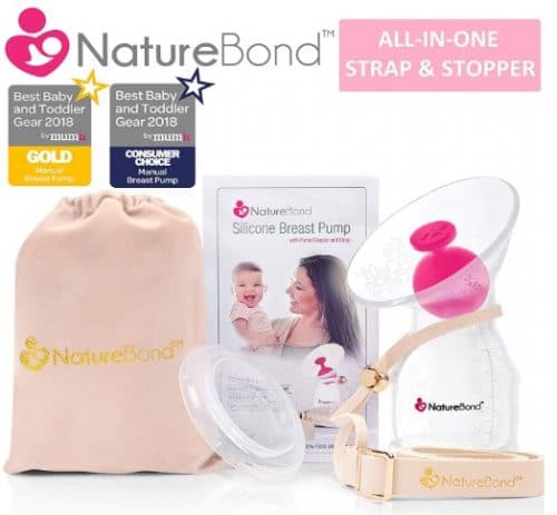 NatureBond Silicone Breastfeeding Manual Breast Pump Milk Saver Nursing Pump