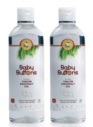 BabyButtons Extra Virgin Coconut Oil for Baby Hair Skin Massage
