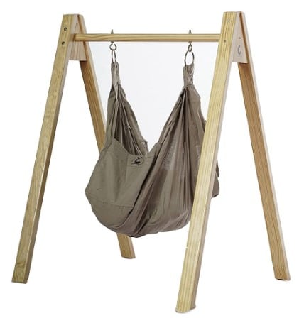 CuddlyCoo Ceiling Hung Cot Spring Sleeping Swing Cradle Jhula with Mosquito Net
