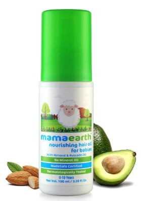 Mamaearth Nourishing Baby Hair Oil with Almond & Avocado