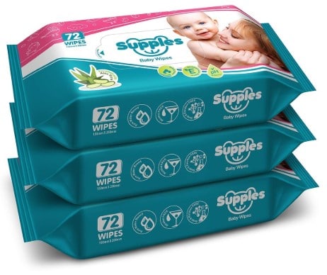 Supples Baby Wet Wipes with Aloe Vera and Vitamin E