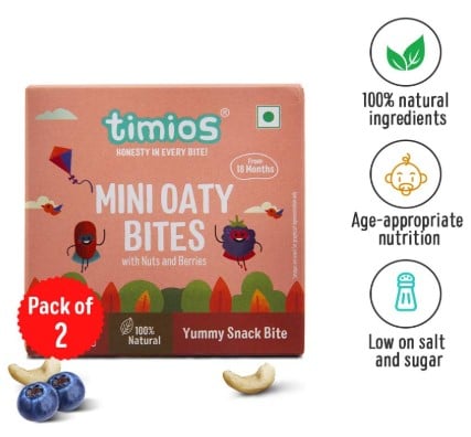 Timios Mini Oaty Bites - Nuts and Berries