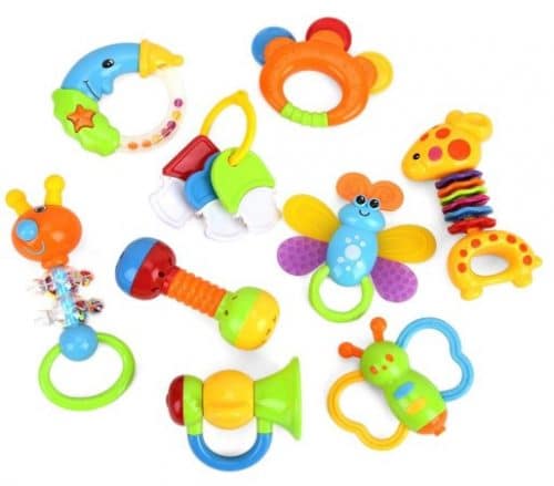 Baby Toys rattles teether and shakers Baby Newborn Gift Set for Hand Development
