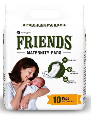 Friends Disposable Maternity Pads with Elastic Loop for Post Pregnancy Bleeding