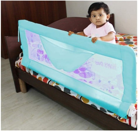 Kurtzy Foldable Bed Rail Baby Falling Safety Guard Barrier