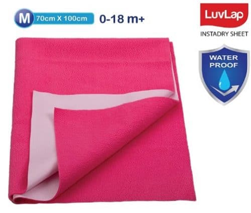 LuvLap Instadry Extra Absorbent Dry - Baby Bed Protector Sheet for Double Bed