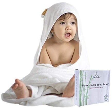 Organic Bamboo Hooded Baby Bath Towel by Alpy Baby