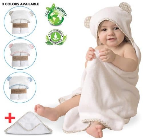 Premium Hooded Baby Towel and Washcloth Set