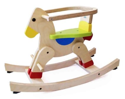 Shumee Best Wooden Rocking Horse Toy for Baby - Balance & Coordination Skills