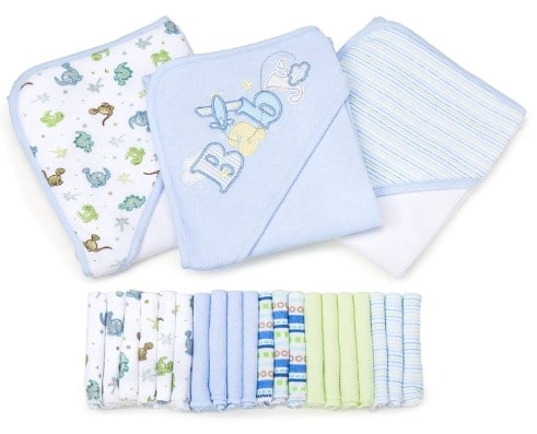 Spasilk Piece Essential Baby Bath Gift Set – Hooded Baby Towels & Washcloths