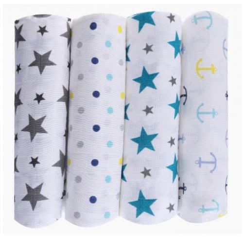 haus & kinder Twinkle Collection Cotton Muslin Swaddle Wrap for New Born Baby