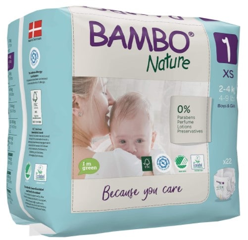 Bambo Nature Premium Baby Diapers for Newborn - Super Absorbent, Eco-Friendly and with a Wetness Indicator