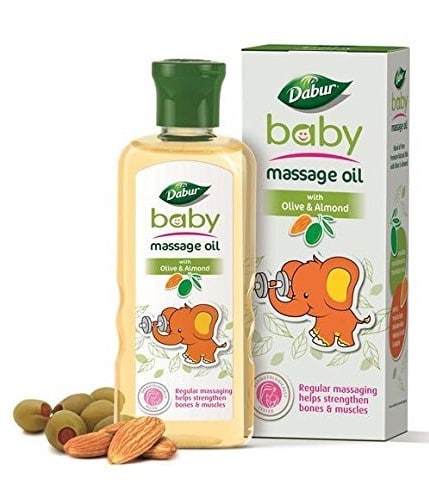 Dabur Baby Massage Oil with Olive and Almond 