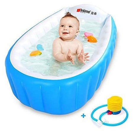 INTIME PVC Portable Inflatable Bathtub for Kids