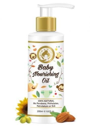 Mom & World Baby Nourishing Oil with Almond, Grapeseed, Wheatgerm, Olive and Coconut Oils