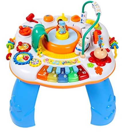Mutlifunctional Kids Activity Table with Train with Music, Piano for Babies