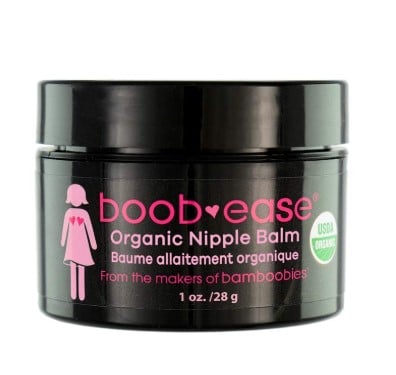 bamboobies Organic Lanolin-Free Nursing Balm Nipple Cream, Safe for Breastfeeding