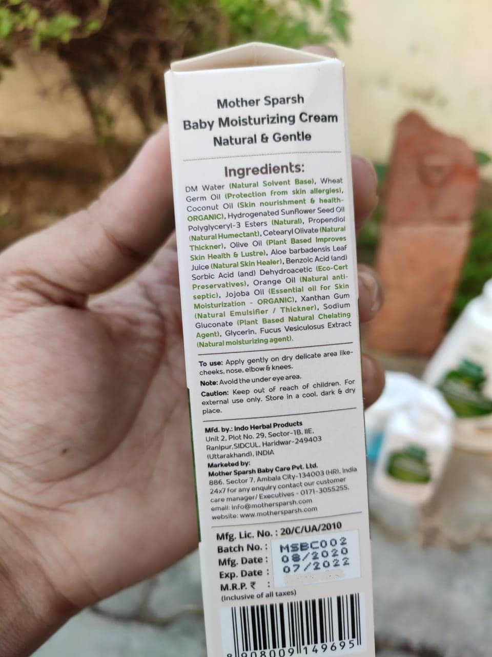 Mother Sparsh Plant Powered Natural Baby face Cream 1