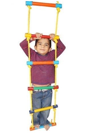 ABC KIDS WORLD Wooden Ladder for Kids for Physical Activity - Indoor & Outdoor Toy