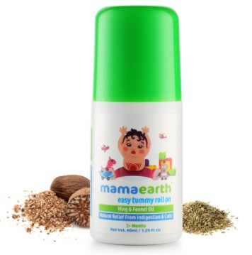 Mamaearth Easy Tummy Roll On for colic & gas relief with hing & fennel oil