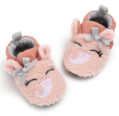 Sakuracan Infant Baby Boys Girls Slippers Non Slips Bottom Winter Booties Stay On Newborn Crib House Shoes