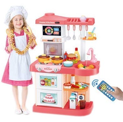 ELECTRECA 42 Piece Kitchen Play Set with Lights & Sound for Girls