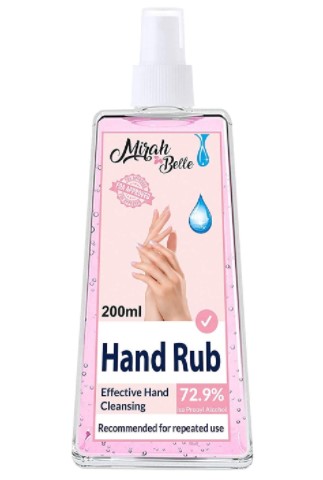 Mirah Belle FDA Approved (72.9% Alcohol) - Best for Men, Women and Children - Sulfate and Paraben-Free Hand Rub Sanitizer Spray