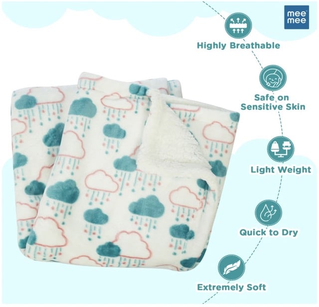 Mee Mee Soft Double Layer Baby Blanket  - Best swaddle